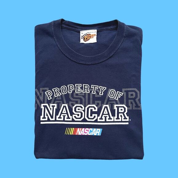Winners Circle VTG Property Of Nascar Racing SS Tee Mens Size XL Navy GUC - Picture 2 of 8